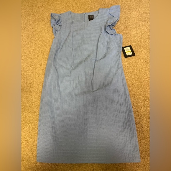 Jessica Howard NEW SLEEVELESS Dress ruffle sleeve BLUE size 14 Macys - Picture 1 of 2